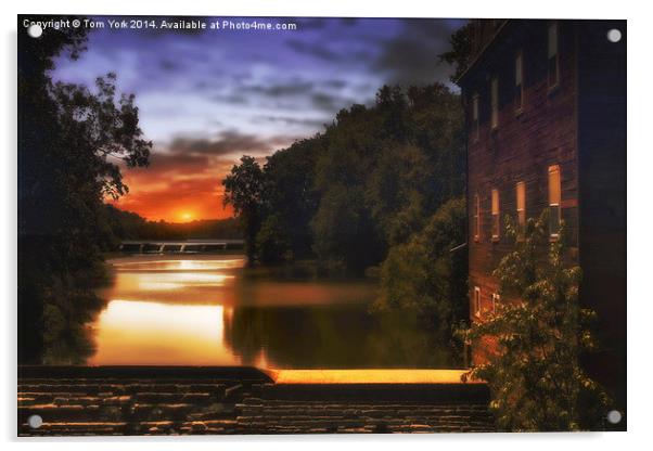Sunset On The Dam Acrylic by Tom York