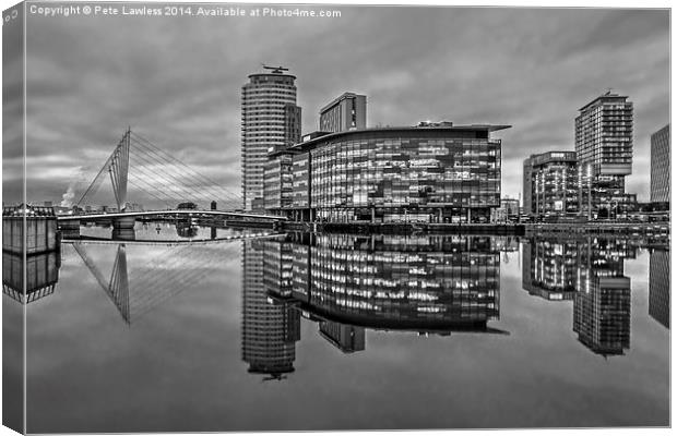  Media City Salford Quays Canvas Print by Pete Lawless