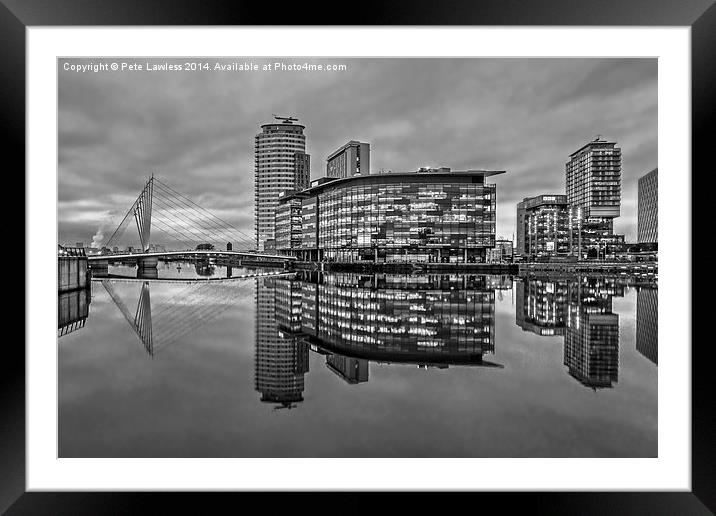  Media City Salford Quays Framed Mounted Print by Pete Lawless