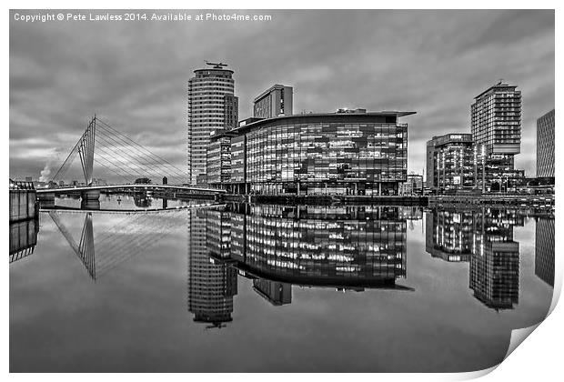  Media City Salford Quays Print by Pete Lawless