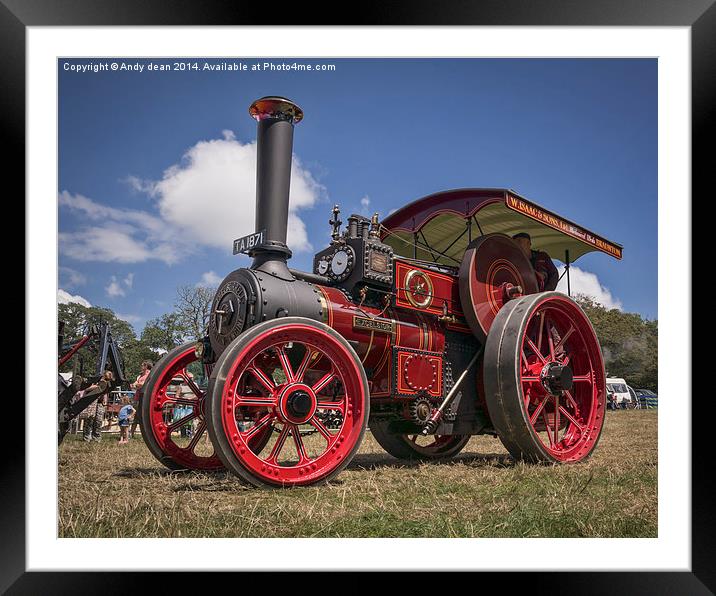  Burrell Traction engine Framed Mounted Print by Andy dean
