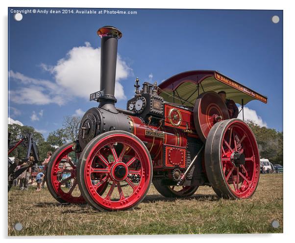  Burrell Traction engine Acrylic by Andy dean