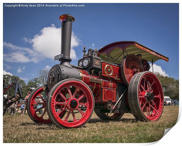  Burrell Traction engine Print by Andy dean