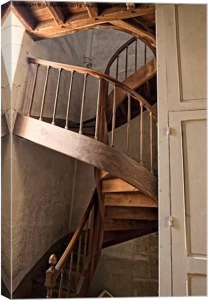 french spiral staircase Canvas Print by Jo Beerens