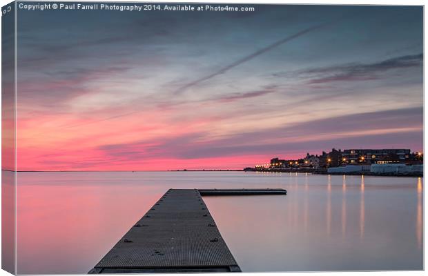  West Kirby afterburn Canvas Print by Paul Farrell Photography