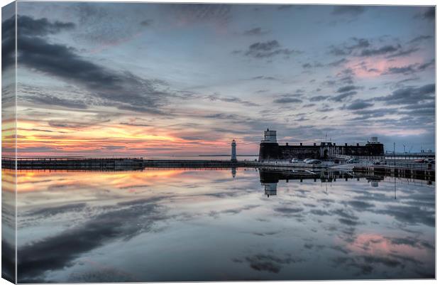  New Brighton reflectons Canvas Print by Paul Farrell Photography