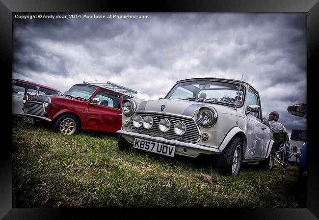  Minis on show Framed Print by Andy dean