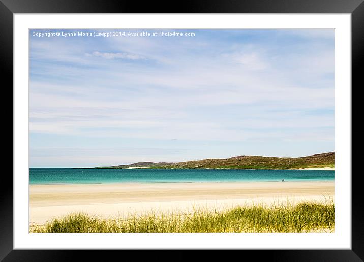  Luskentyre Beach Framed Mounted Print by Lynne Morris (Lswpp)