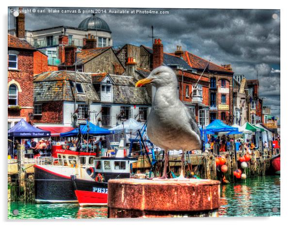 weymouth harbour  Acrylic by carl blake