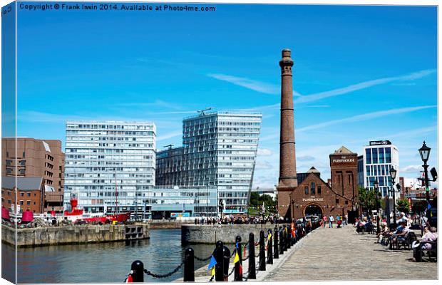  The Royal Albert Dock and The Pump House Canvas Print by Frank Irwin