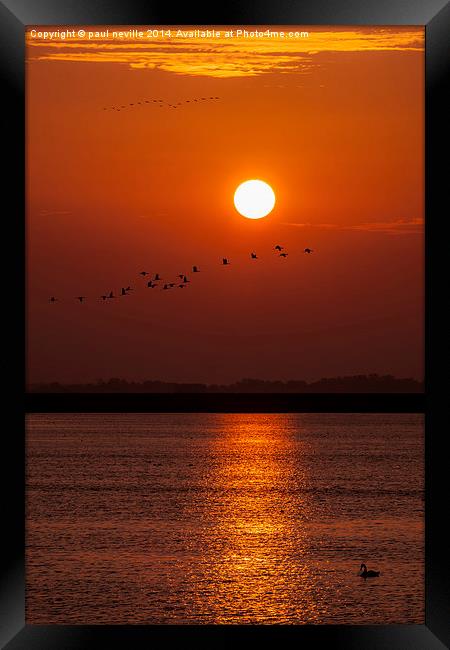  sun rise Framed Print by paul neville