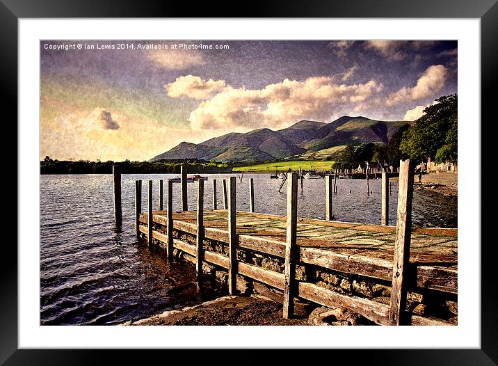  Derwentwater Landing Stage Framed Mounted Print by Ian Lewis