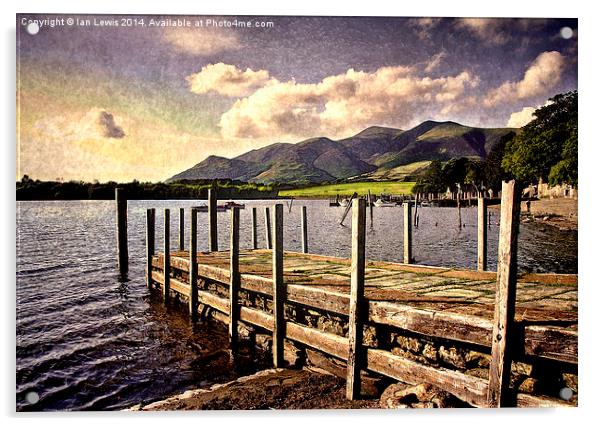  Derwentwater Landing Stage Acrylic by Ian Lewis