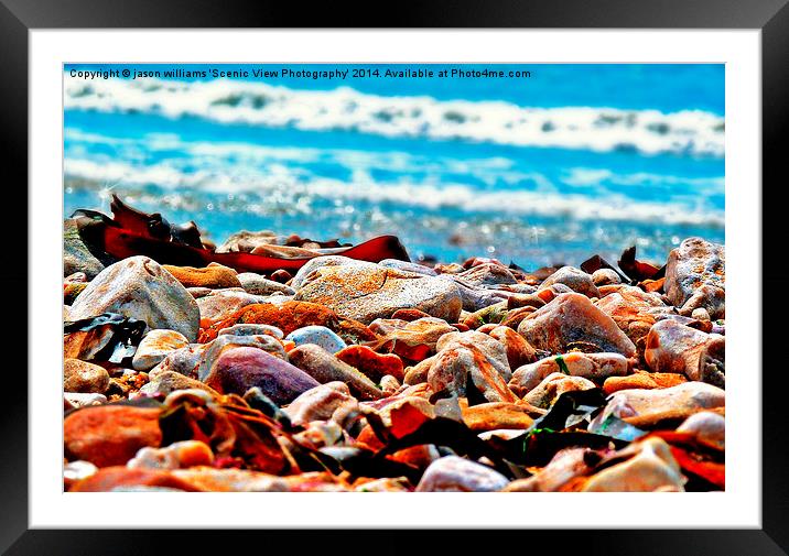  Pebble beach. Framed Mounted Print by Jason Williams
