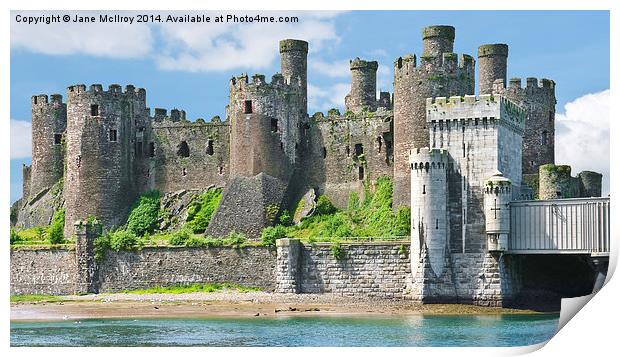 Conwy Castle Wales Print by Jane McIlroy