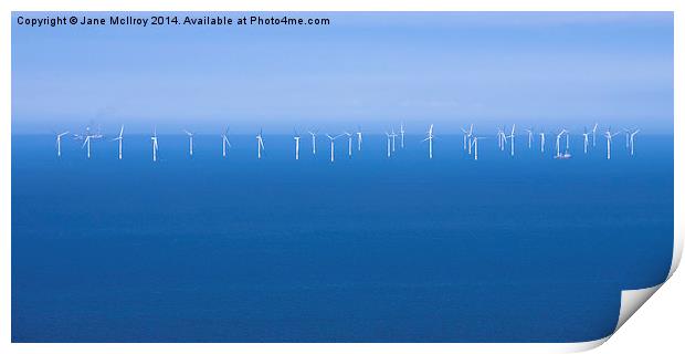 Off-Shore Wind Farm Print by Jane McIlroy