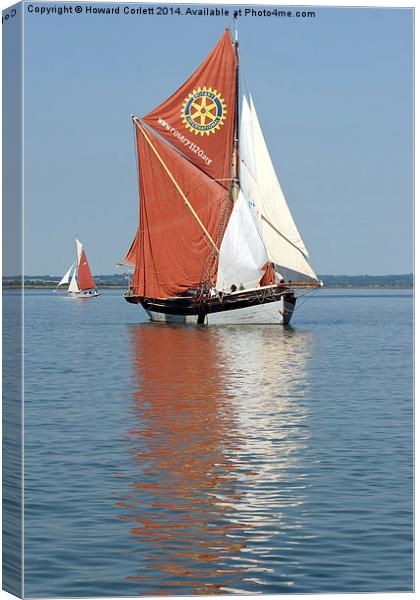  Thames Barge Cambria Canvas Print by Howard Corlett