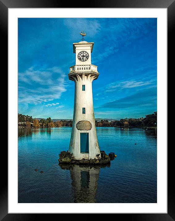Roath Park Lighthouse Framed Mounted Print by Steve Purnell