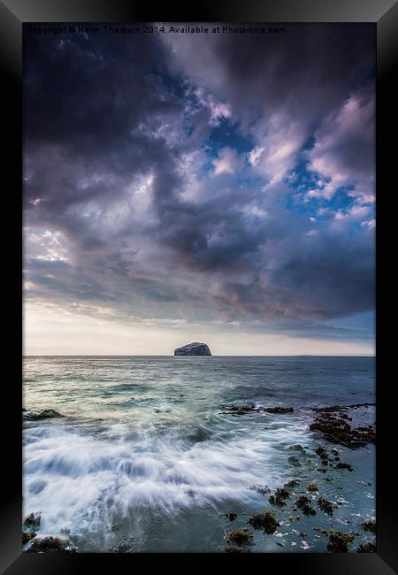 Cloudy Bass Rock Framed Print by Keith Thorburn EFIAP/b