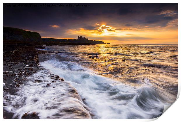 Tantallon and the evening sun. Print by Keith Thorburn EFIAP/b