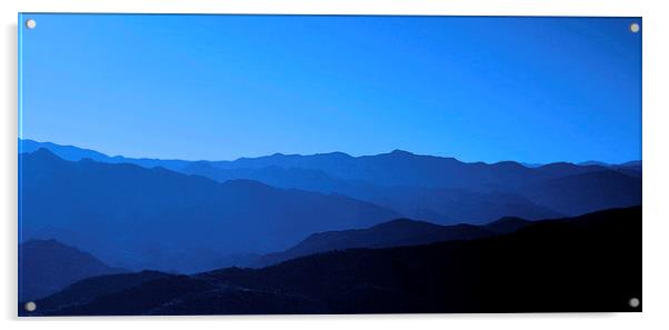  Blue Mountains In Arizona Acrylic by Angela Rowlands