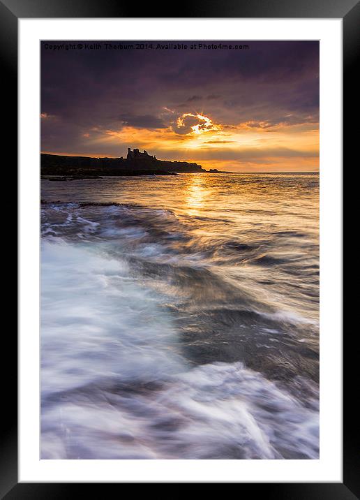 Tantallon Sunset Framed Mounted Print by Keith Thorburn EFIAP/b
