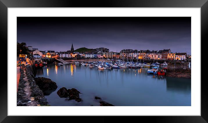  Ilfracombe Harbour Lights Framed Mounted Print by Dave Rowlatt