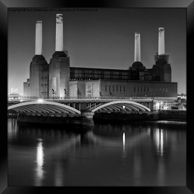  Battersea at night Framed Print by Sara Messenger