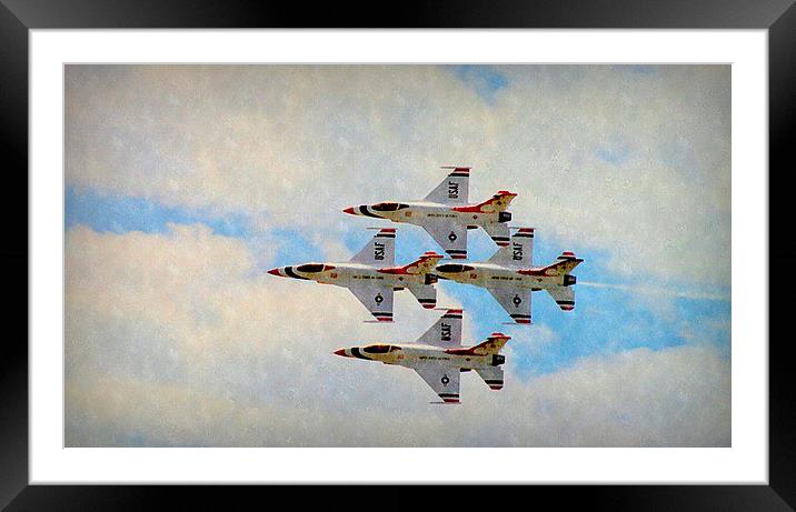  USAF THUNDERBIRDS Framed Mounted Print by dale rys (LP)