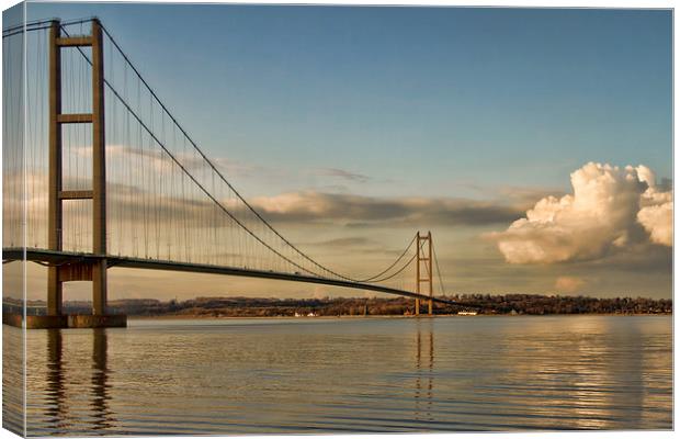  Humber Suspension Bridge Canvas Print by Val Saxby LRPS
