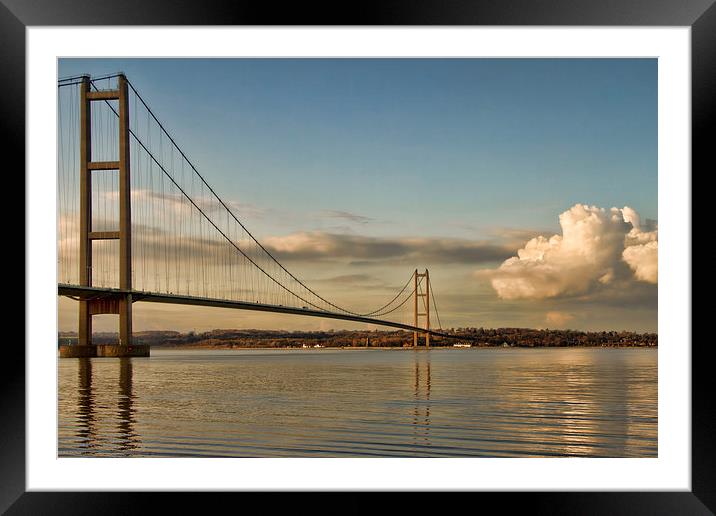  Humber Suspension Bridge Framed Mounted Print by Val Saxby LRPS