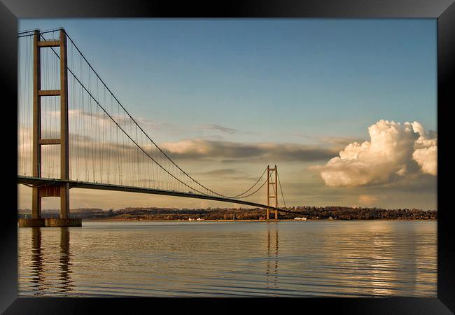  Humber Suspension Bridge Framed Print by Val Saxby LRPS