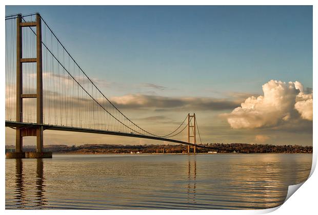  Humber Suspension Bridge Print by Val Saxby LRPS
