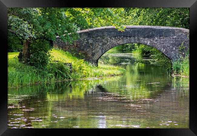 Bridge over Neath canal Framed Print by Paul Nicholas