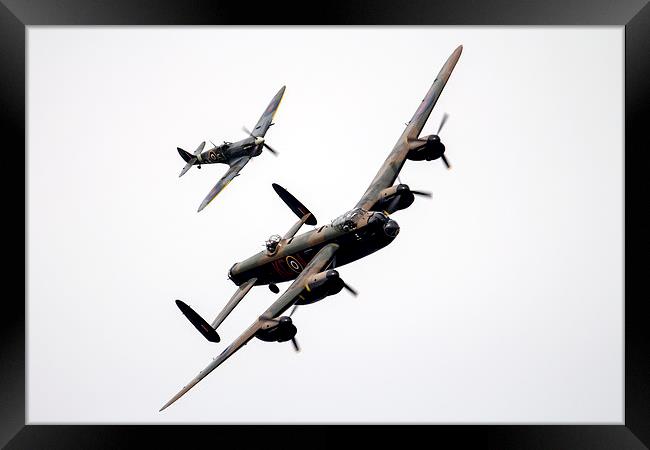 BBMF Lancaster and Spitfire  Framed Print by J Biggadike