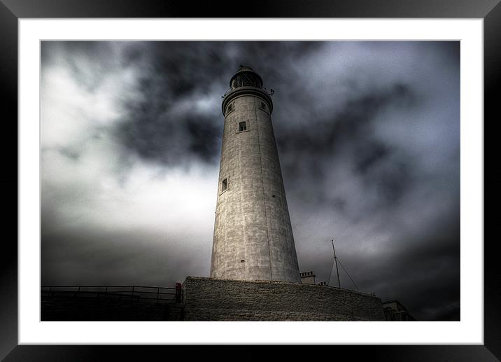 St Marys Lighthouse Framed Mounted Print by George Young