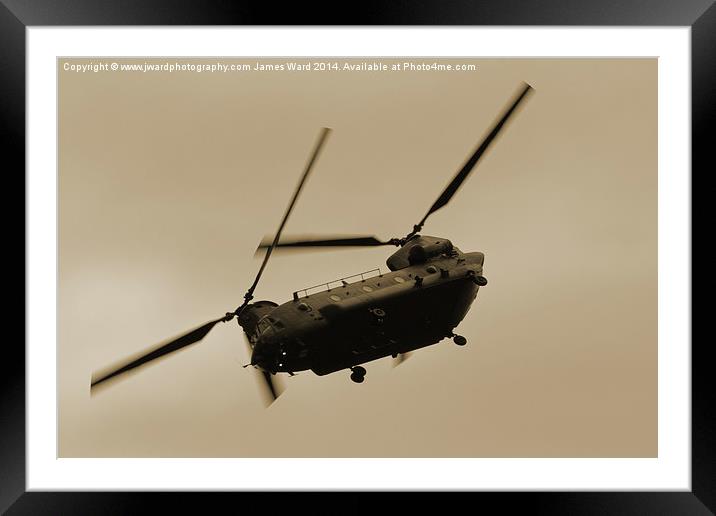  CH-47 Chinnok Framed Mounted Print by James Ward