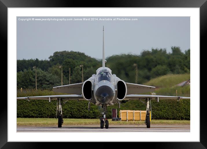  Saab JA37 Viggen at RAF Waddington Airshow 2014 Framed Mounted Print by James Ward