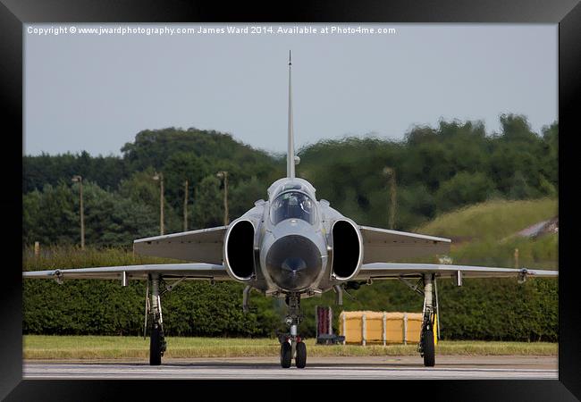  Saab JA37 Viggen at RAF Waddington Airshow 2014 Framed Print by James Ward