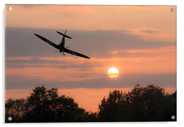 Spitfire Sundown  Acrylic by J Biggadike