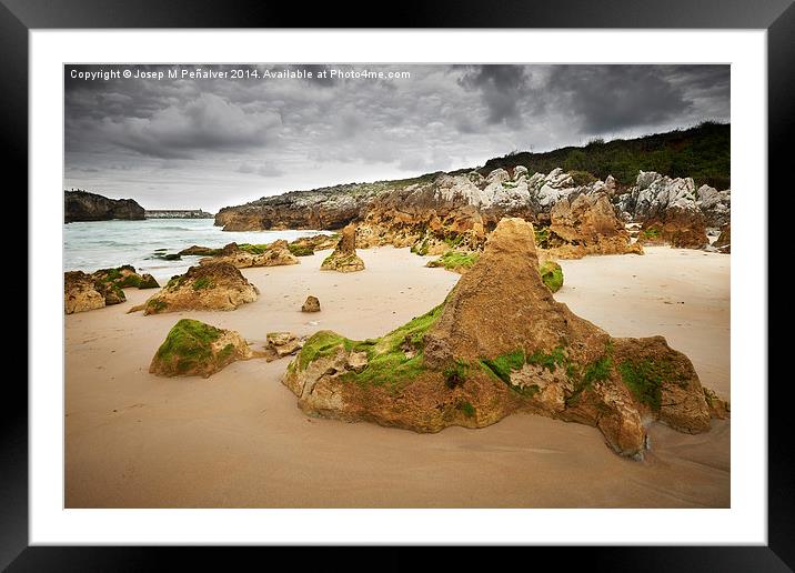 Llanes Asturias Playa de Toro Framed Mounted Print by Josep M Peñalver