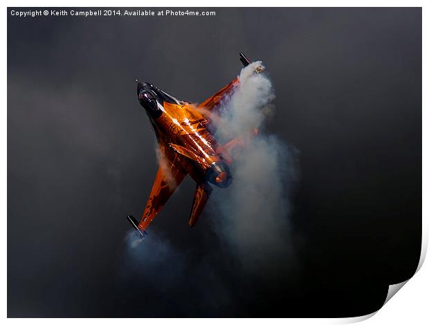  RNLAF F-16 Falcon - landscape view Print by Keith Campbell