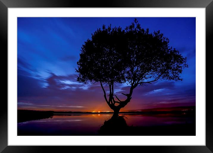  The Lonely Tree Silhouette  Framed Mounted Print by Dean Merry
