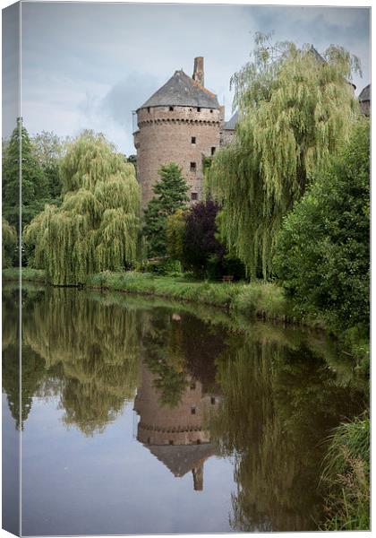  Lassay les Chateaux, reflections Canvas Print by Rob Lester