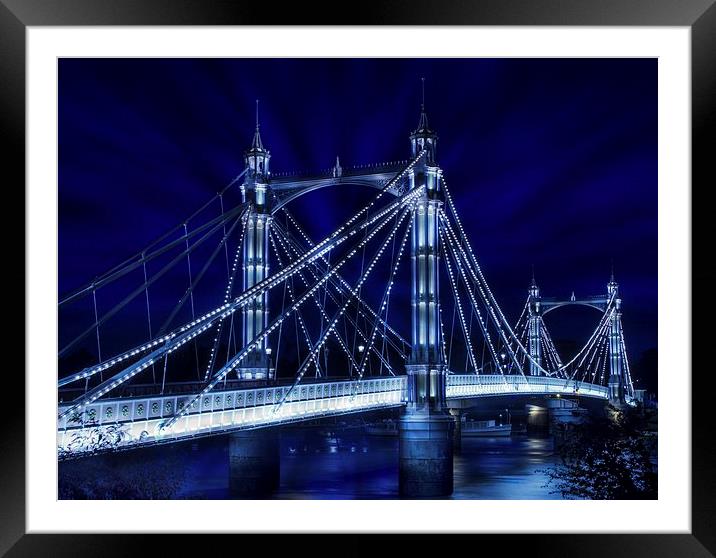  Albert Bridge, London Framed Mounted Print by LensLight Traveler