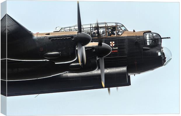  BBMF Lancaster Bomber at RIAT 2014 Canvas Print by Oxon Images