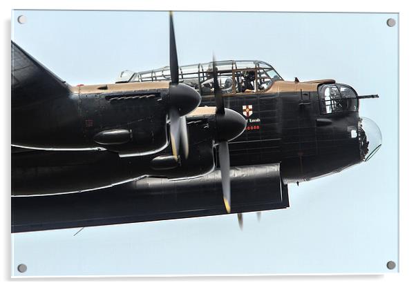  BBMF Lancaster Bomber at RIAT 2014 Acrylic by Oxon Images
