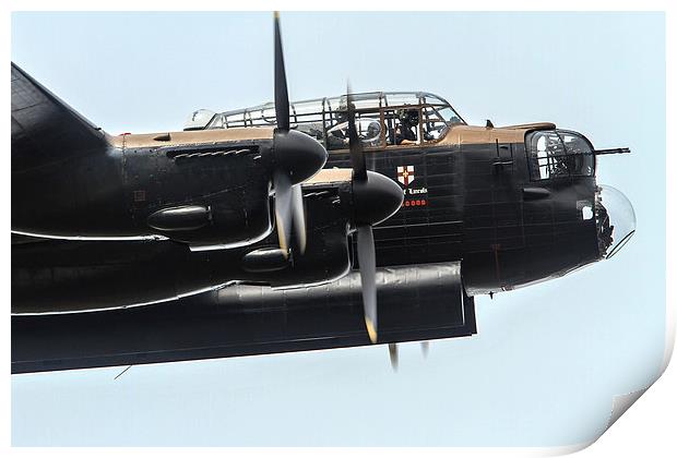  BBMF Lancaster Bomber at RIAT 2014 Print by Oxon Images