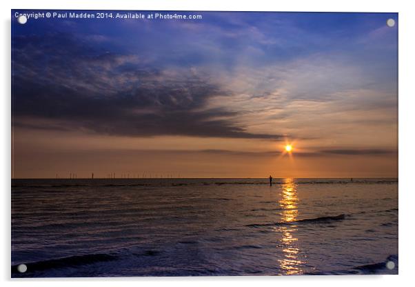  Sunset over the Irish Sea Acrylic by Paul Madden