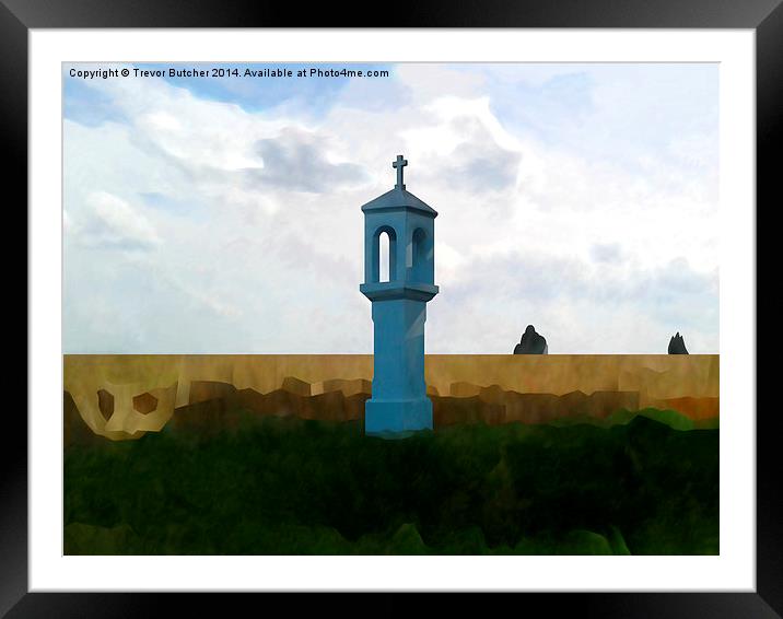  Roadside Shrine in Blue Framed Mounted Print by Trevor Butcher